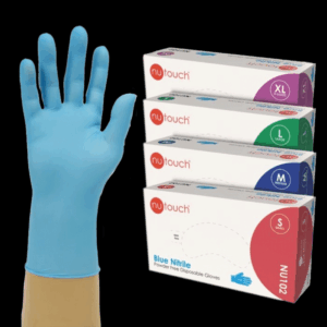 Nutouch Blue Nitrile Powder Free Disposable Glove